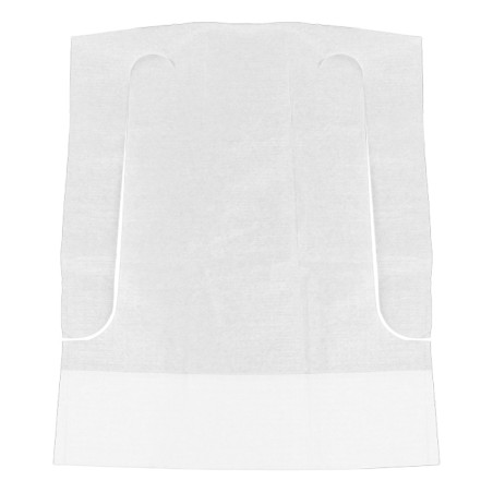 Bavoir Enfant avec Poche Blanc 33x28cm (100 Utés)