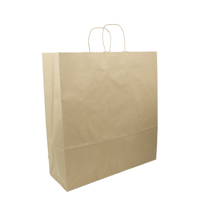 Sac en papier Hawanna avec Anses KRAFT 100g/m² 46+16x49cm (200 Utés)