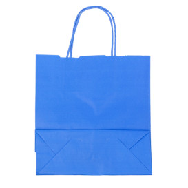 Sac en Papier Turquoise avec Anses 100g/m² 22+9x23cm (25 Utés)