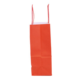 Sac en Papier Kraft Rouge avec Anses 100g/m² 22+9x23cm (250 Utés)