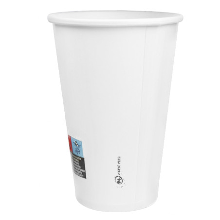 Gobelet Carton 20Oz/600ml Blanc Ø9,4cm (20 Utés)