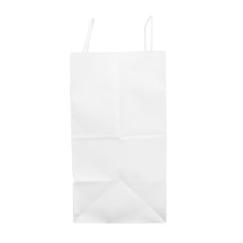 Sac en papier Kraft Blanc avec Anses 100g/m² 35+18x34cm (25 Utés)