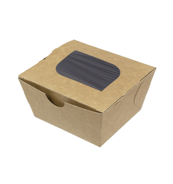 Papieren take-out Container "Premium" 11x10x5,5cm 400ml (25 stuks) 