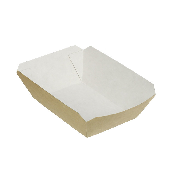 Barquette Carton 250ml Kraft 9,6x6,5x4,2cm (1000 Utés)