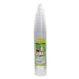 Plastic stam fluitglas Mousserende Wijn oranje transparant 120ml 2P (200 stuks)