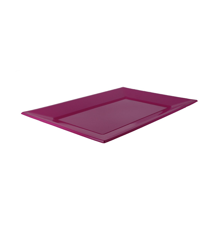 Plastic dienblad fuchsia 33x22,5cm (25 stuks) 