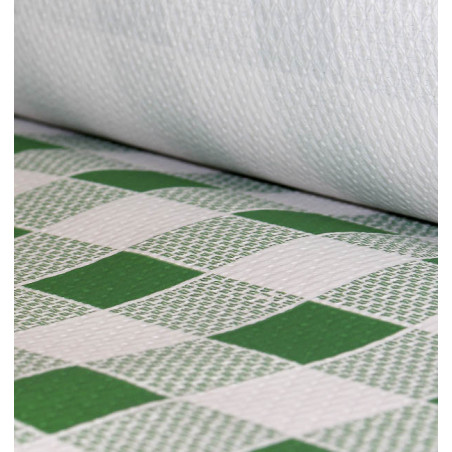 Nappe en papier en Rouleau Carré vert 1x100m 40g (6 Unités)