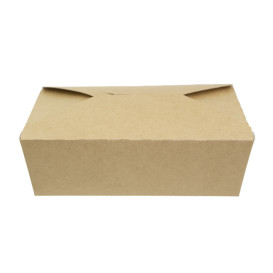 Boîte Américaine Kraft 19,7x14x6,5cm 1800ml (25 Utés)