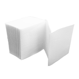 Papieren servet Tissue 2 laags V-gevouwenwit 11x21cm (150 stuks)