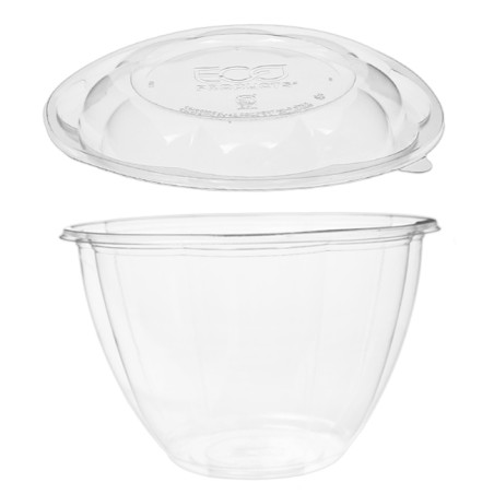 Saladier avec couvercle PLA 1420ml (50 Utés)