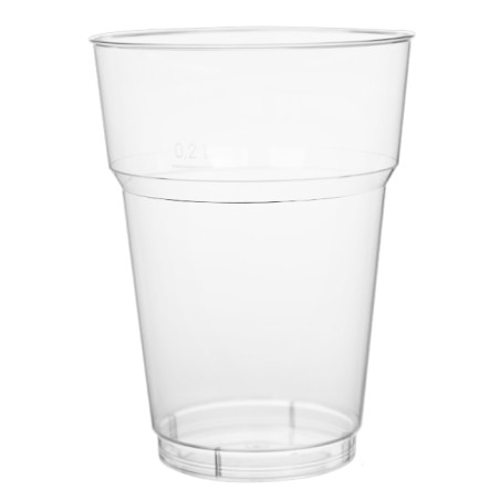 Verre en plastique Transparent PS Cristal Bière 200ml (40 Utés)