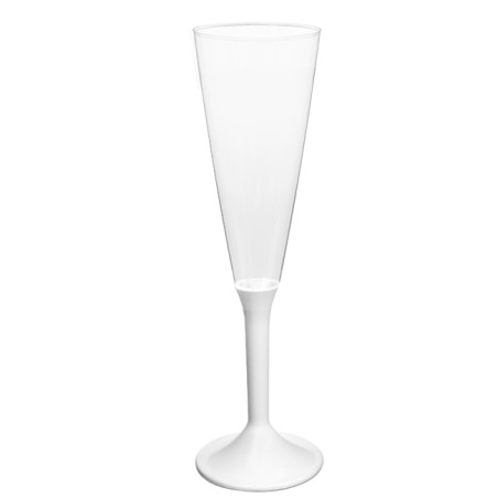 Herbruikbaar Champagneglazen/flutes 160ml PS witte voet (200 stuks)