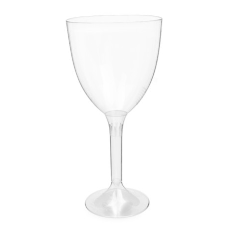 Verre à Vin Réutilisable PS Pied Transparent 300ml 2P (200 Utés)