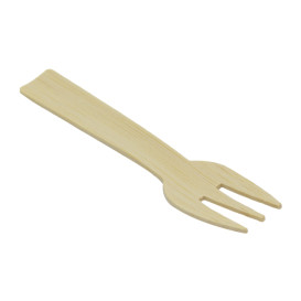 Mini Fourchette en Bambou Dégustation 7,5cm (50 Utés)