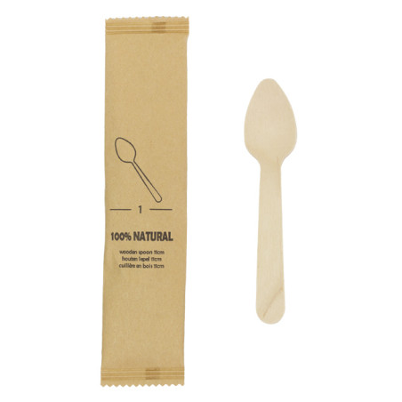 Houten TeaSpoon Verpakt 11cm (50 stuks)