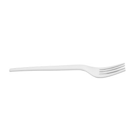 Fourchette Biodégradable CPLA Blanc 17cm (25 Utés)