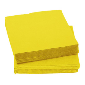 Serviette en Papier Micro Point 20x20cm Jaune (90 Utés)