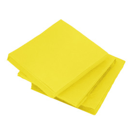 Serviette en Papier Micro Point 20x20cm Jaune (3.240 Utés)