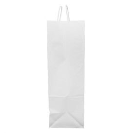 Papieren zak met handgrepen kraft wit 100g/m² 44+15x46cm (200 stuks)