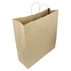 Sac en papier Hawanna avec Anses KRAFT 100g/m² 46+16x49cm (200 Utés)