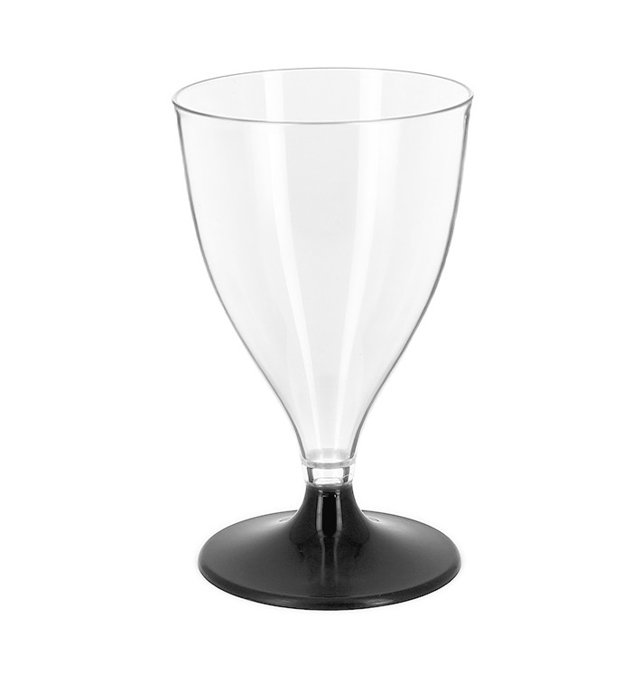 Verre Réutilisable PS Eau/Vin Pied Anthracite 200ml 2P (6 Unités)