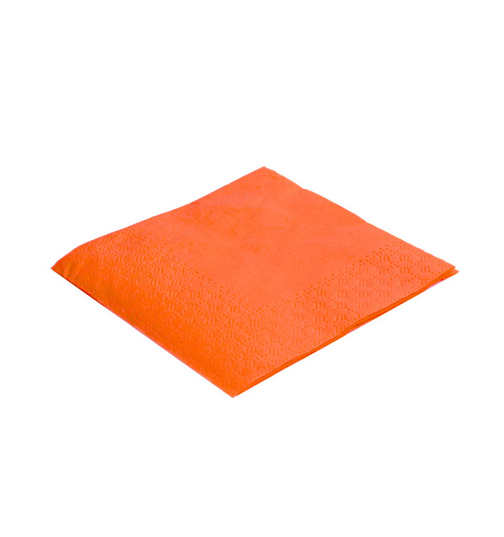 Papieren servet oranje 20x20cm (6.000 stuks)