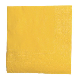 Serviette Papier à Cocktail 20x20cm Jaune (6.000 Utés)