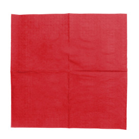 Papieren servet rood 20x20cm (100 stuks) 