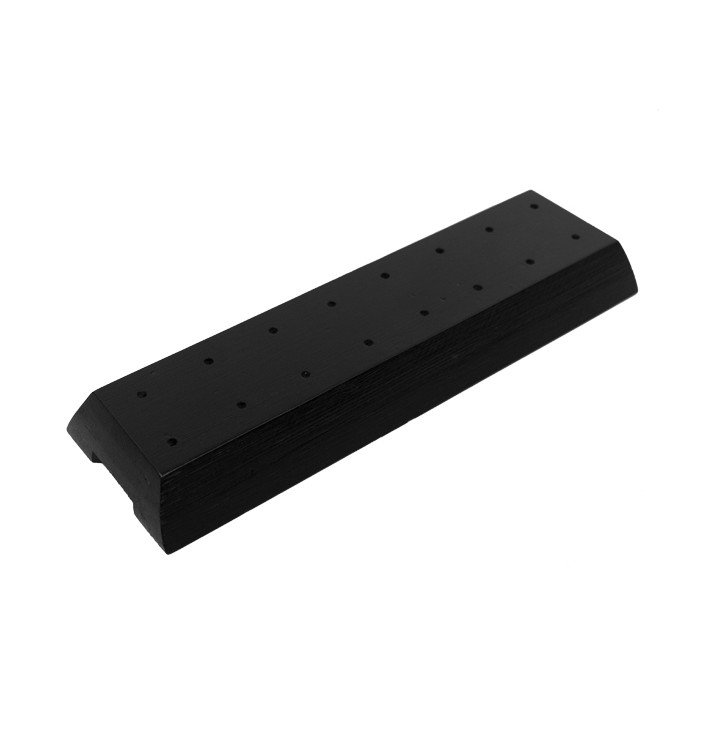 Support en Bambou Noir pour Piques 20x6x2cm (12 Utés)