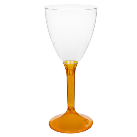 Verre à Vin Réutilisable PS Pied Orange 180ml 2pcs (20 Utés)