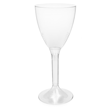 Verre à Vin Réutilisable PS Pied Transparent 180ml 2pcs (200 Utés)