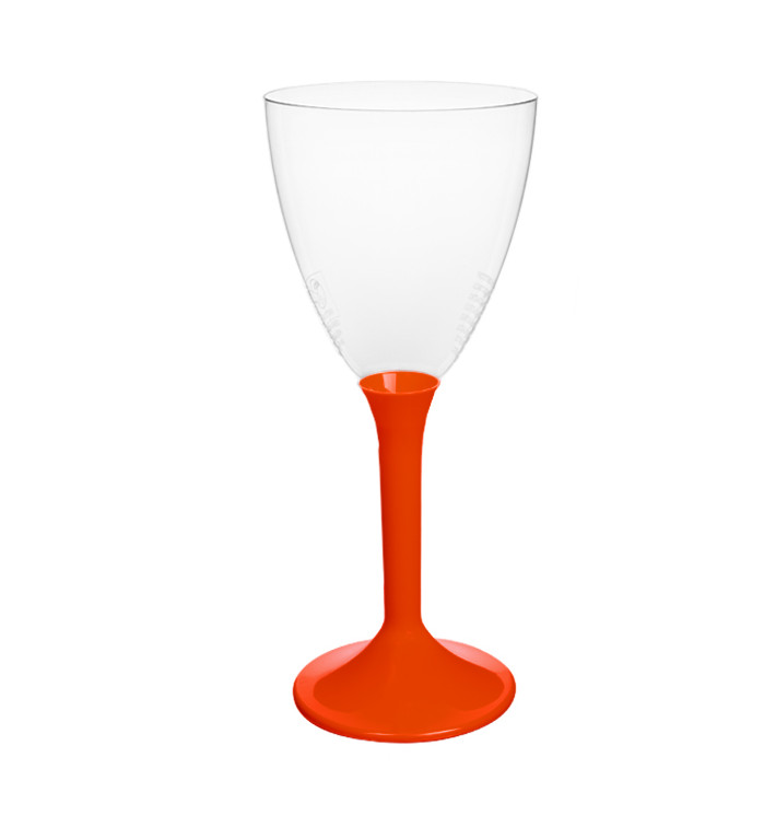 Verre Plastique Vin Pied Rouge 180ml 2P (200 Utés)