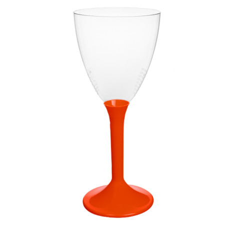 Verre à Vin Réutilisable PS Pied Rouge 180ml 2pcs (200 Utés)