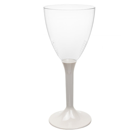 Verre à Vin Réutilisable PS Pied Beige 180ml 2pcs (20 Utés)