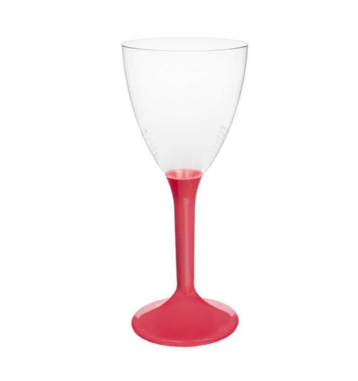 Verre Plastique Vin Pied Coral 180ml 2P (200 Utés)