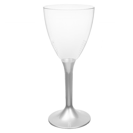 Verre à Vin Réutilisable PS Pied Gris 180ml 2pcs (200 Utés)