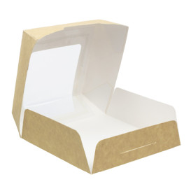 Boîte en Carton Kraft avec Fenêtre 120x120x40mm (500 Unités)