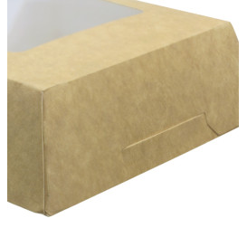 Boîte en Carton Kraft avec Fenêtre 120x120x40mm (500 Unités)