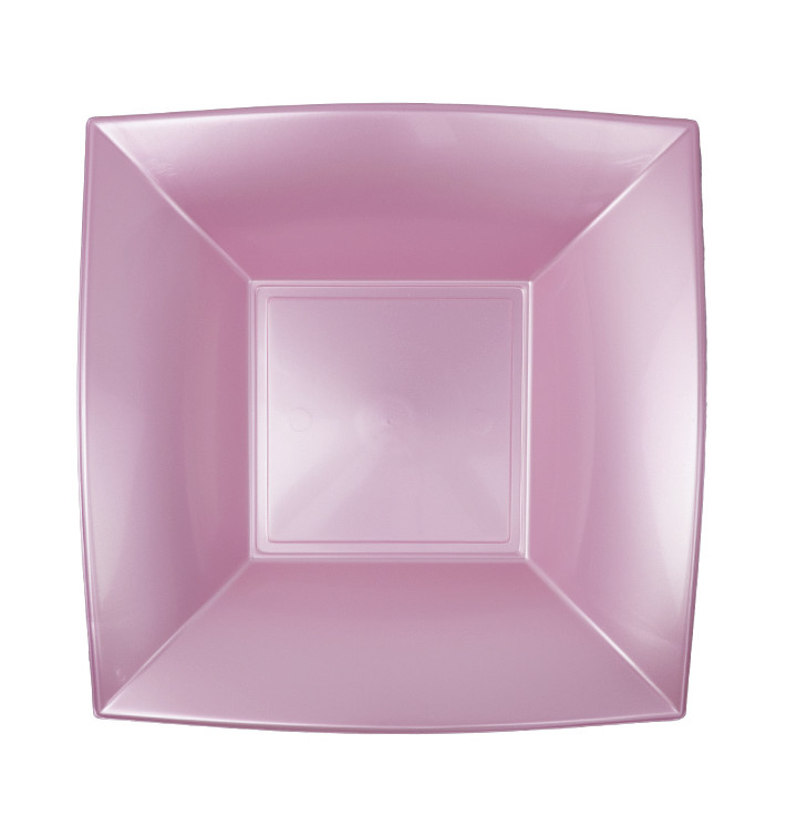 Assiette Plastique Réutilisable Creuse Violet Pearl PP 180mm (25 Utés)