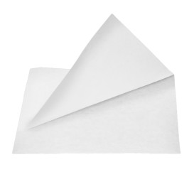 Papieren zak Vetvrij open 15x13/10cm wit (6000 stuks)