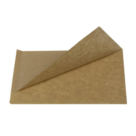 Papieren zak Vetvrij open 20x13/10cm Naturel (5000 stuks)