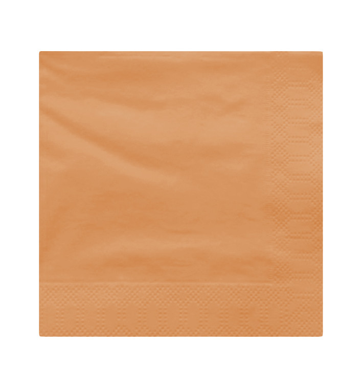 Serviette en Papier Ouate 30X30cm Saumon (100 Utés)