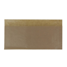 Papieren deli wrap Vetvrij Naturel 25x13/10cm (100 stuks) 