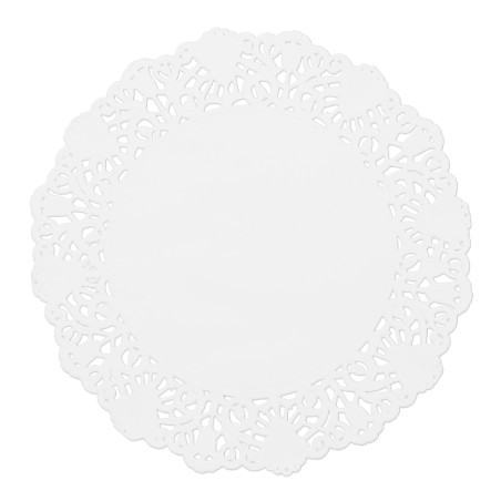 Dentelle en papier blanc Ø14 cm (2000 Unités)