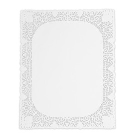 Dentelle en papier Rectangulaire Blanc 40x50cm (1.000 Utés)