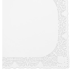 Dentelle en papier Rectangulaire Blanc 40x50cm (250 Utés)