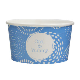 Pot à glace en carton  6oz/175 ml "Cool&Yummy" (50 Unités)