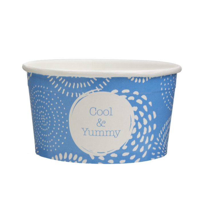 Papieren ijs Container "Cool&Yummy" 6oz/175ml (50 stuks) 