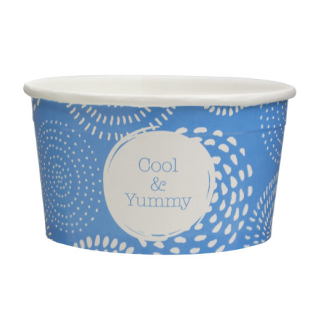 Pot à glace en carton  6oz/175 ml "Cool&Yummy" (50 Unités)