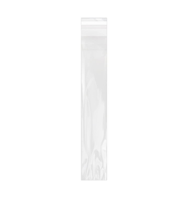 Plastic zak met Zelfklevende flap Cellofaan 7x40cm G-160 (1000 stuks)